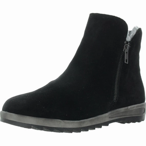 Neutral Build Rain Ready Womens Double Zipper Suede Ankle Boots