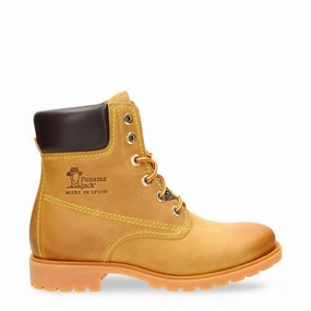 Panama Jack Womens 03 B1 Tan Boots Waterproof Leather Laces Hiking Ankle Chukka Low Profile Outdoor Explorer Elastic Cuff