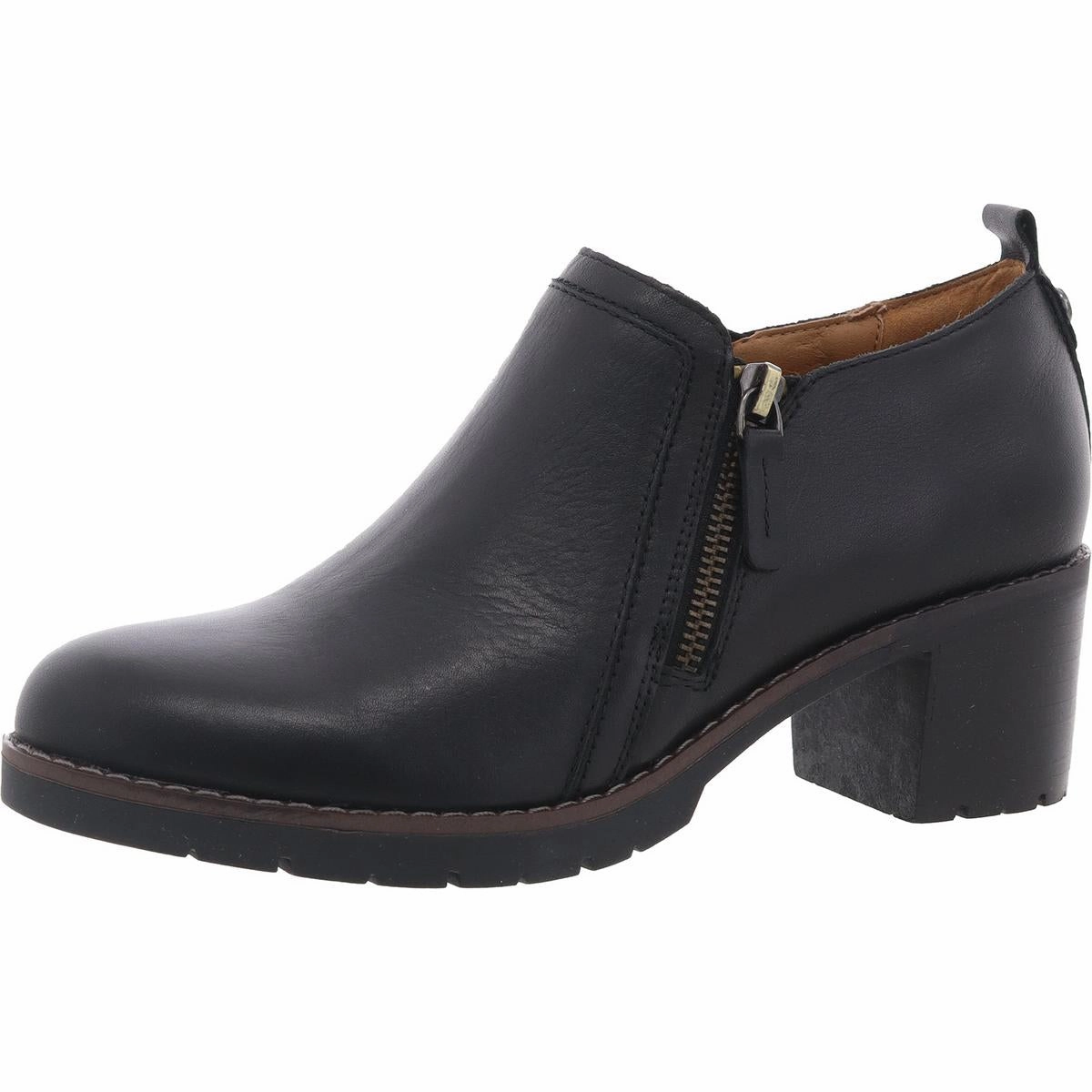 Cosa Womens Zipper Leather Shooties Flexible Fit