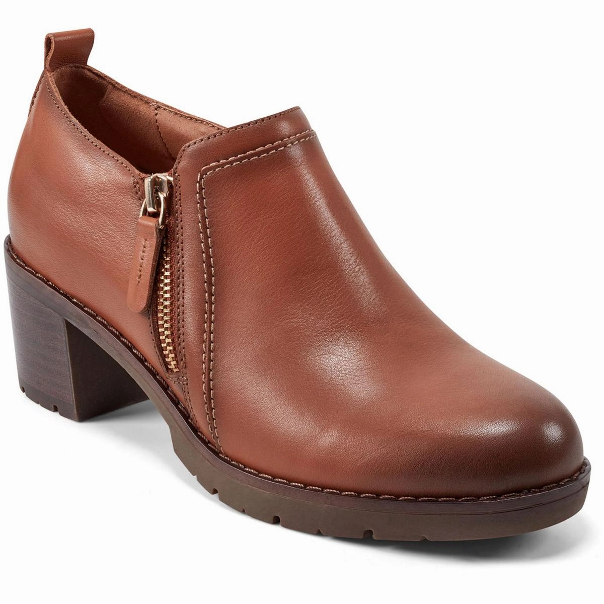 Cosa Womens Zipper Leather Shooties Timeless Look Rubber Sole
