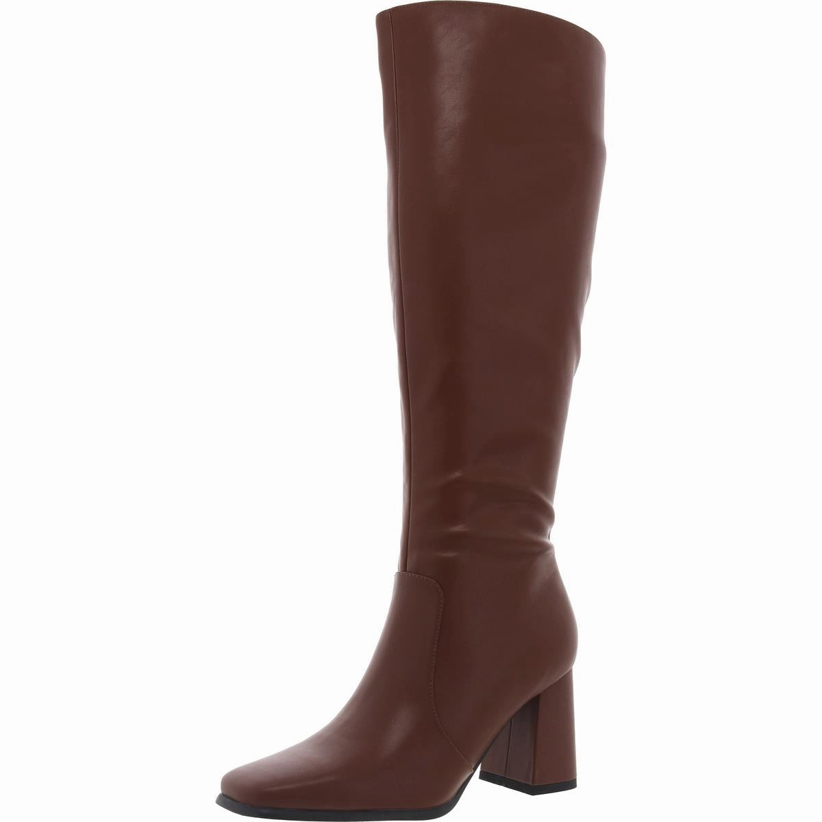 Chunky Sole Snow Storm MTB2323 Womens Block Heel Manmade Knee-High Boots