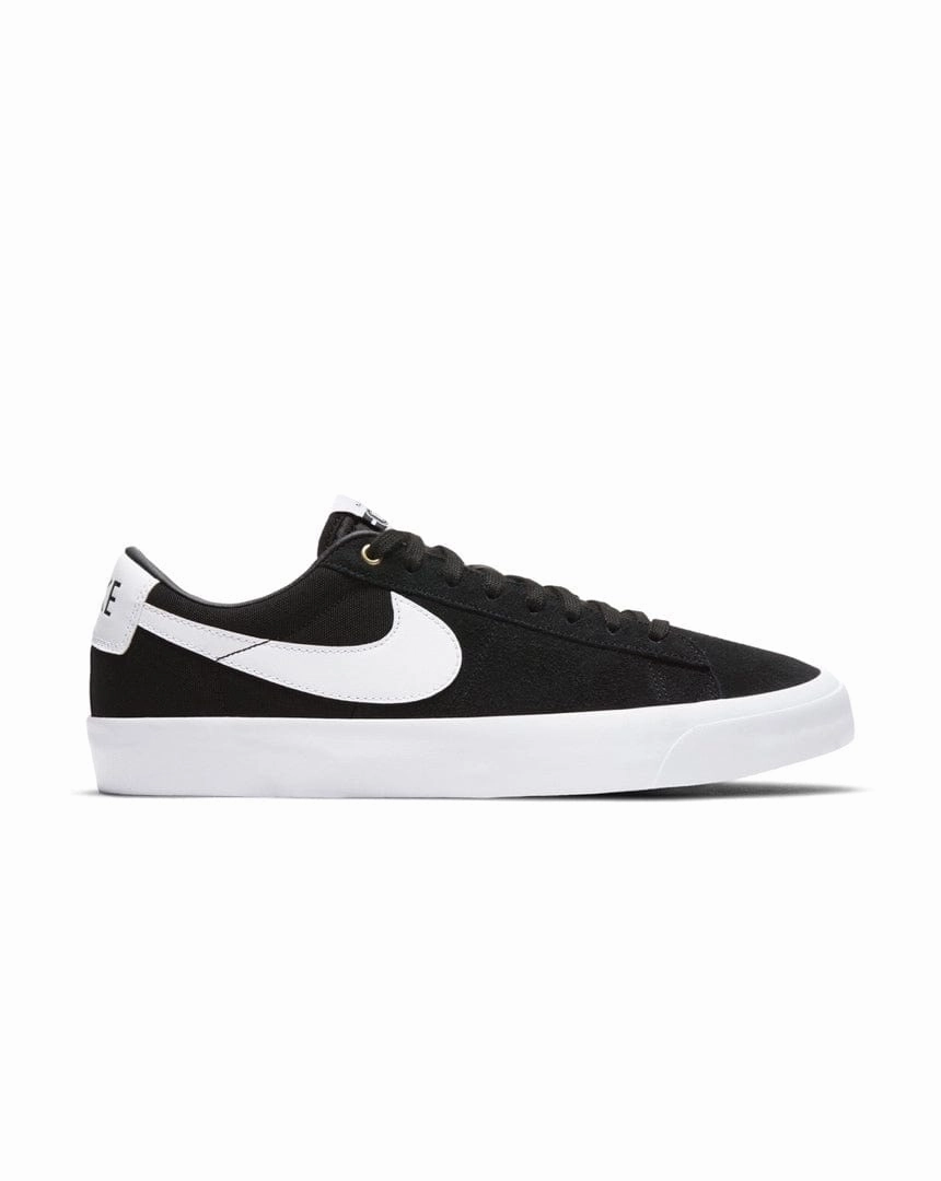 Nike SB Blazer Low Pro GT - Black / White / Black Synthetic Leather Panels