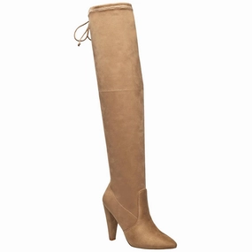 Polyester FCJORDN106DS Womens Lace-Up Faux Suede Over-The-Knee Boots