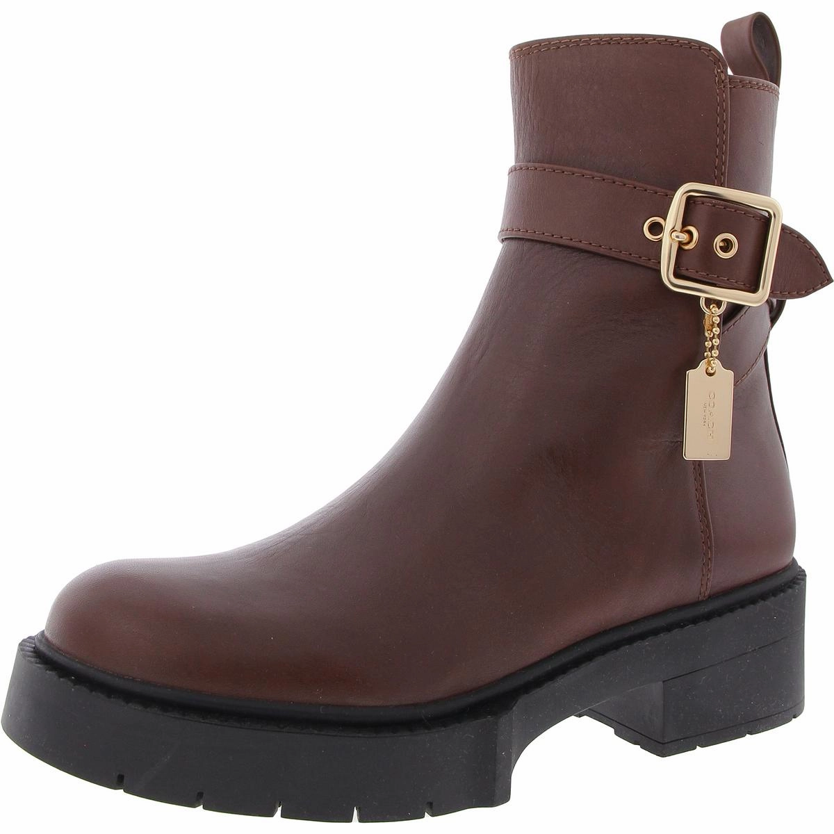 easy to remove Lacey Leather Bootie Womens Leather Buckle Ankle Boots