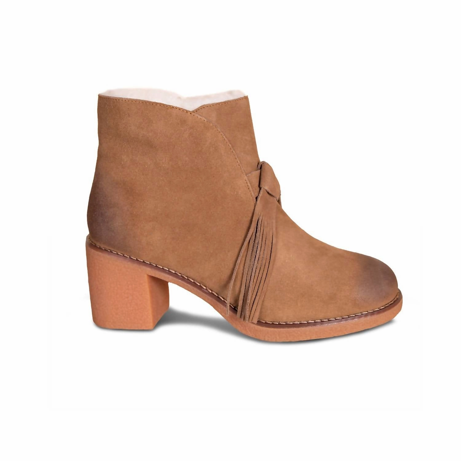 Mid Rise Anti microbial Ladies Madison Sheepskin Boot In Chestnut
