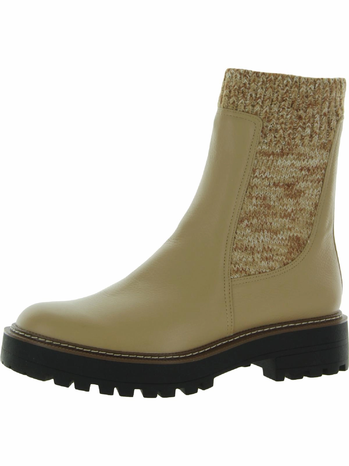 Laguna Knit Womens Leather Round Toe Chelsea Boots Breathable Snowy Path