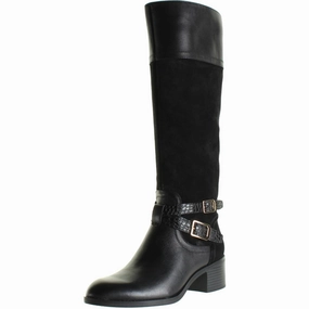 Lapis Womens Leather Belted Knee-High Boots All Weather Mountain Hike Indoor Use