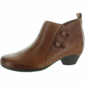 Larsa Womens Zipper Leather Booties Durable Construction