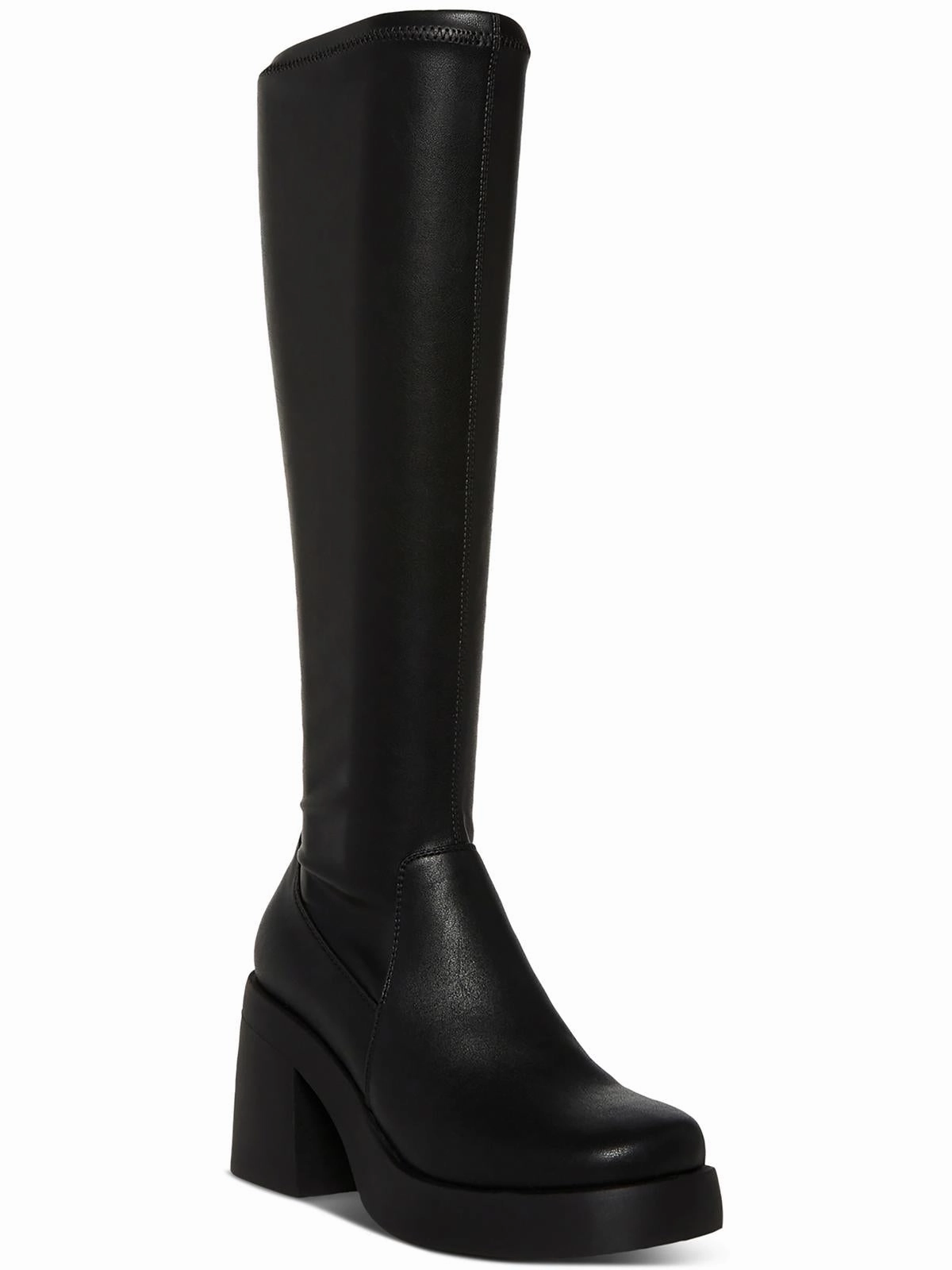 Mid Rise Arctic Cold Lax Womens Faux Leather Tall Knee-High Boots