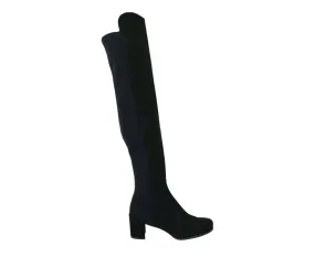 Stuart Weitzman Women's Mid Suede With Elastic Back Knee Boot Urban Commute Thermal Core Rural Traveler