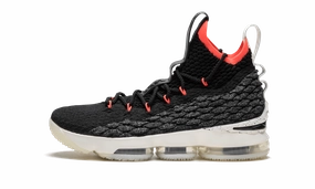 Lebron 15 "Black / Bright Crimson" Midsole Technology Lace Up