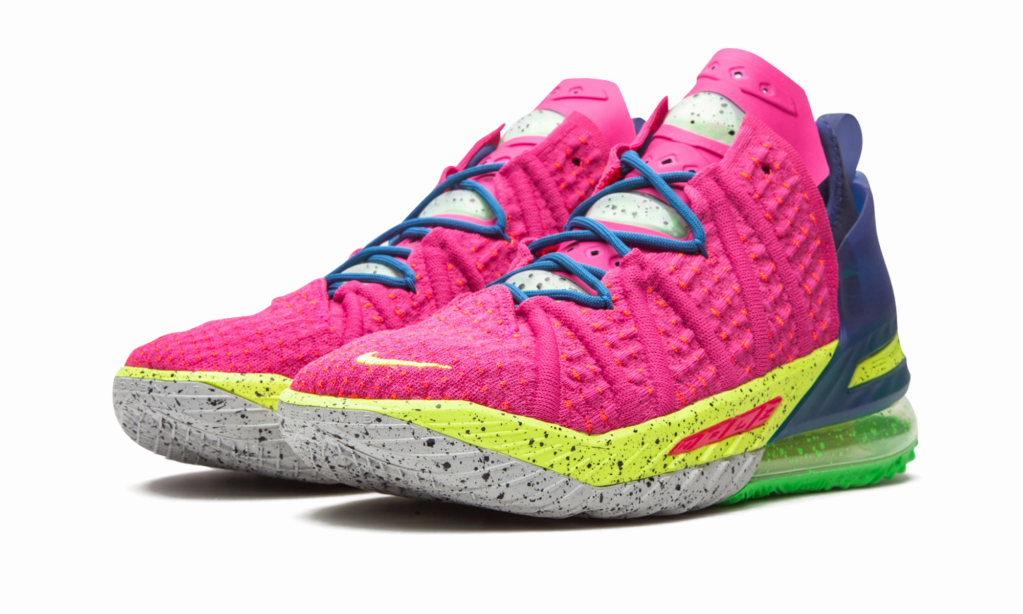 Reinforced Heel Collar Jump Lock Support LeBron 18 "Los Angeles By Night"