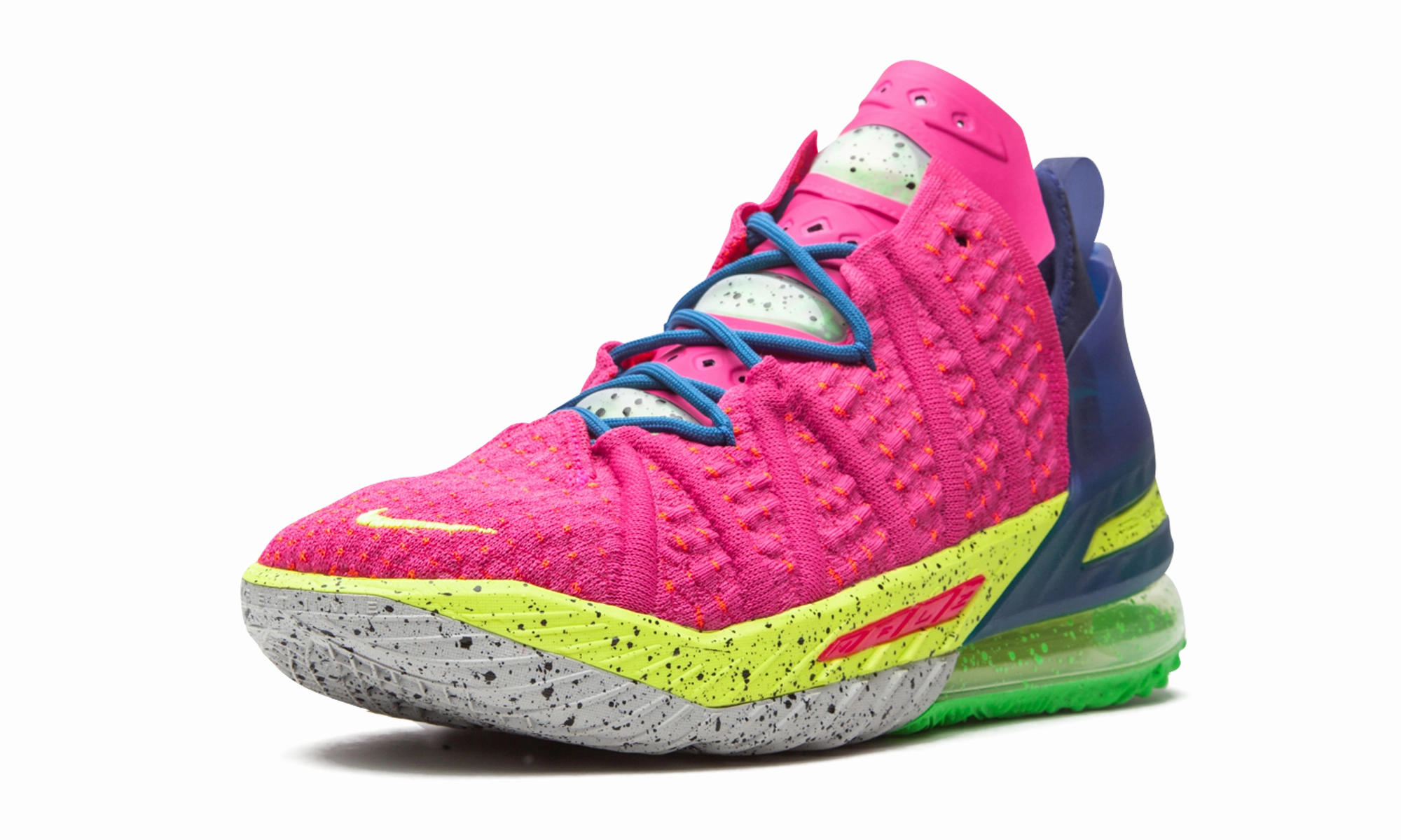 LeBron 18 "Los Angeles By Night" Agility Shoes Knit Weave Technology