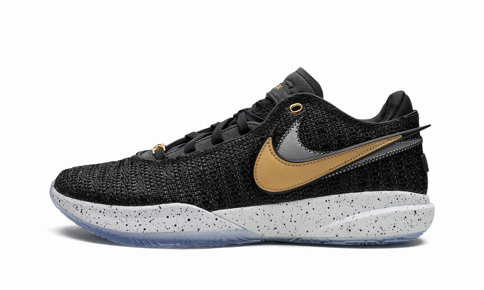 LeBron 20 "Black/Metallic Gold" Microfiber Layered Lining
