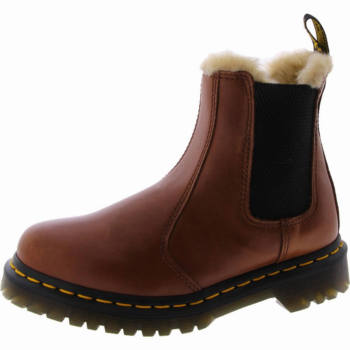 Leonore Womens Leather Faux Fur Chelsea Boots Grippy Outsole Backcountry Camper