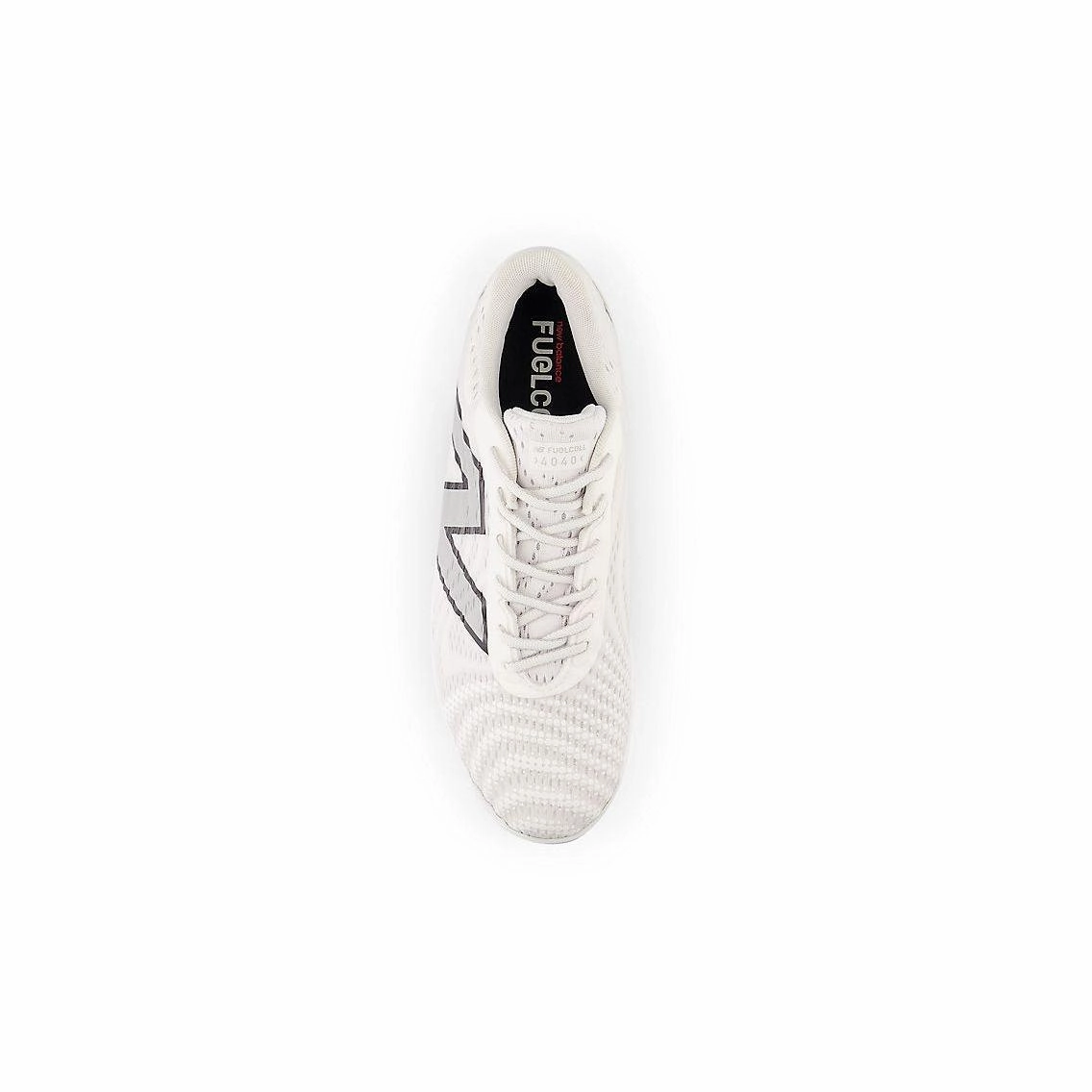 Leather - Upper New Balance Men's FuelCell 4040 V7 Molded Baseball Cleats - Optic White / Raincloud - PL4040W7