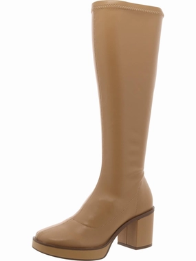 Cushioned Step Windy Weather ALONDRA Womens Faux Leather Platform Mid-Calf Boots