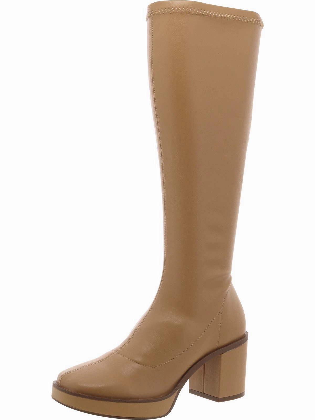 Cushioned Step Windy Weather ALONDRA Womens Faux Leather Platform Mid-Calf Boots
