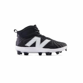 day - wear shoes FlyteFoam New Balance Men's FuelCell 4040 V7 Mid-Molded Baseball Cleats - Black / Optic White - PM4040K7