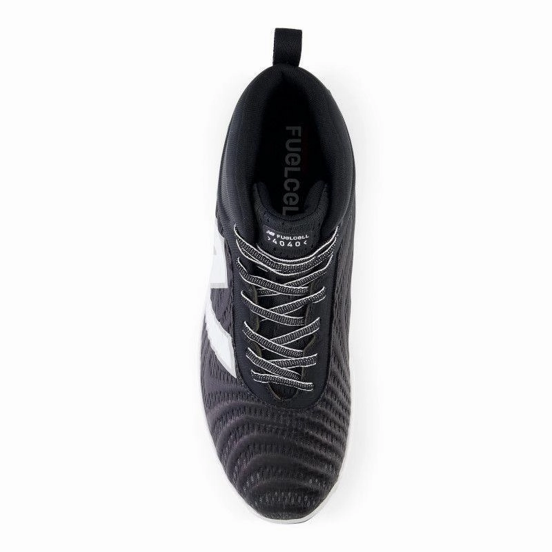 Long Distance Run New Balance Men's FuelCell 4040 V7 Mid-Molded Baseball Cleats - Black / Optic White - PM4040K7
