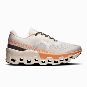 Soft Touch On | Women's Cloudmonster 2 Running Shoes - Ivory/Tangerine
