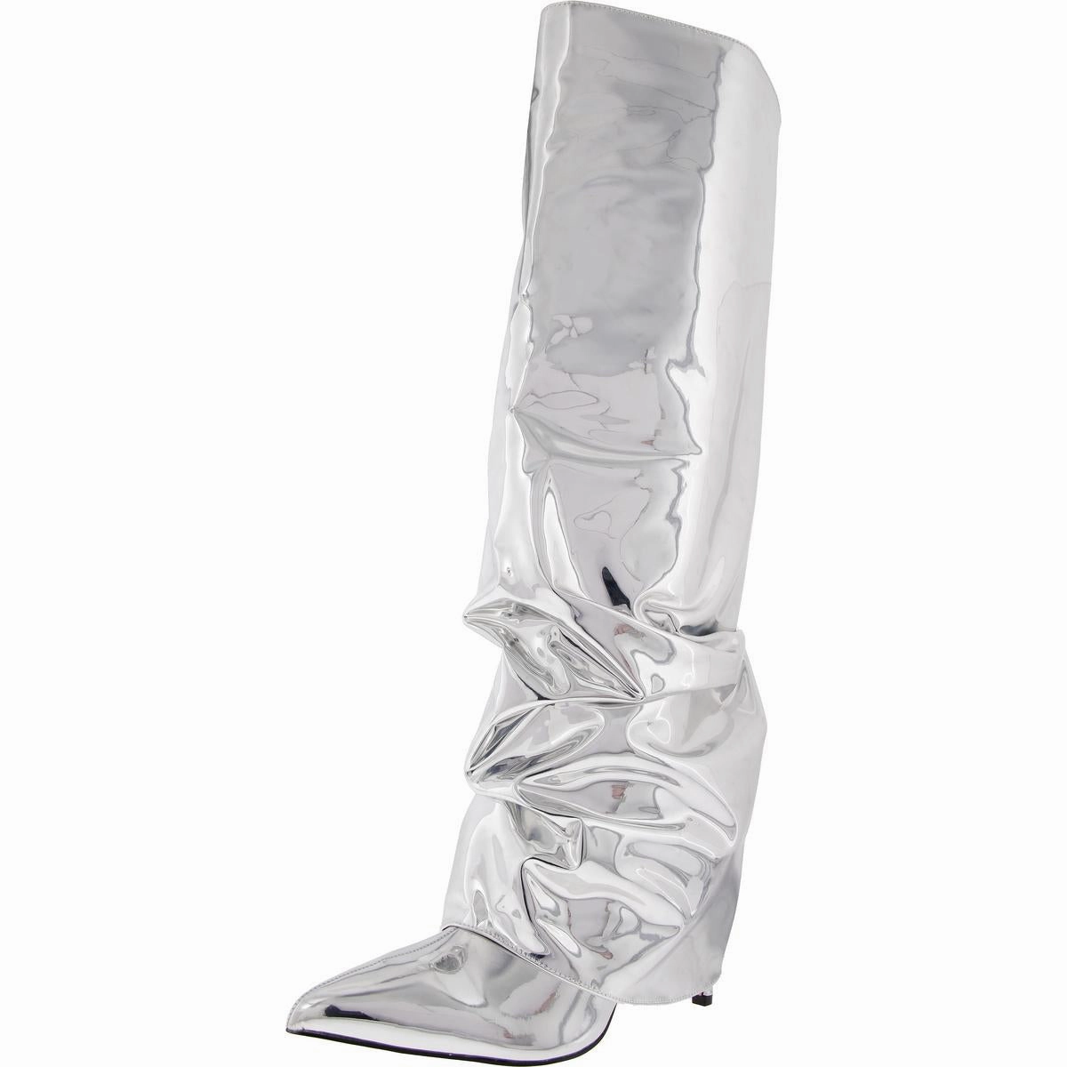 WNRANDEE3 Womens Covered Heel Manmade Over-The-Knee Boots Steel Guard