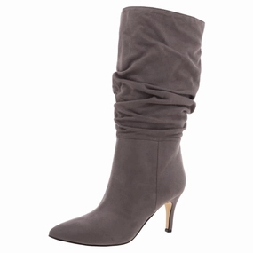 Womens Solid Man Made Mid-Calf Boots Grippy Outsole Snowy Path Rugged Built Work Commute