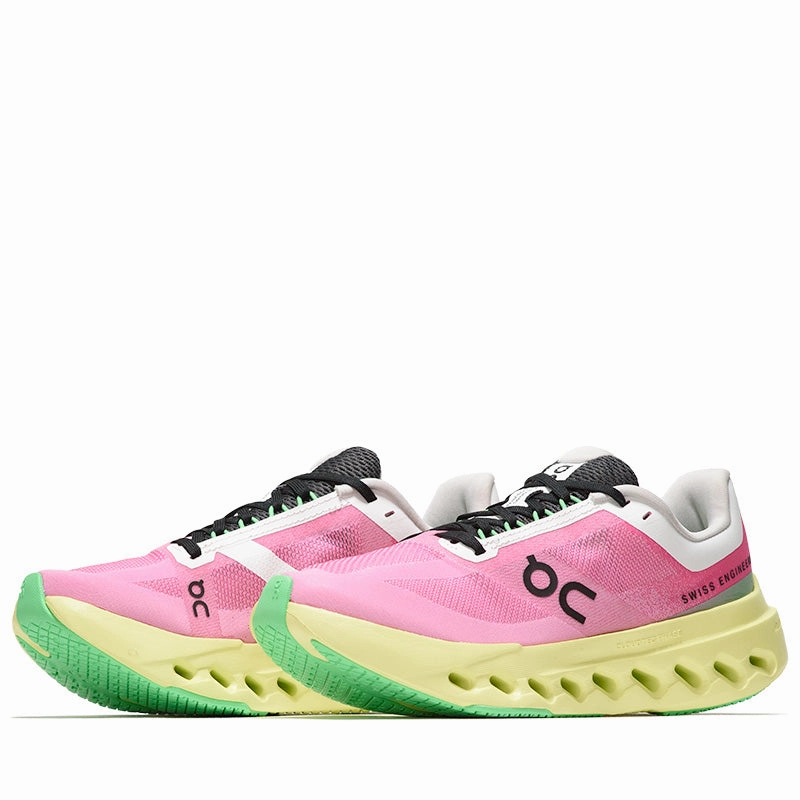 custom - fit running option running socks Women's On Cloudsurfer Next - Pink/Limelight