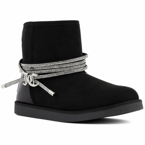 KANDAR Womens Rhinestone Man Made Ankle Boots Shock-absorbing EVAOutsole