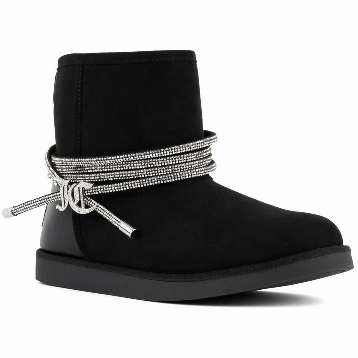 KANDAR Womens Rhinestone Man Made Ankle Boots Shock-absorbing EVAOutsole