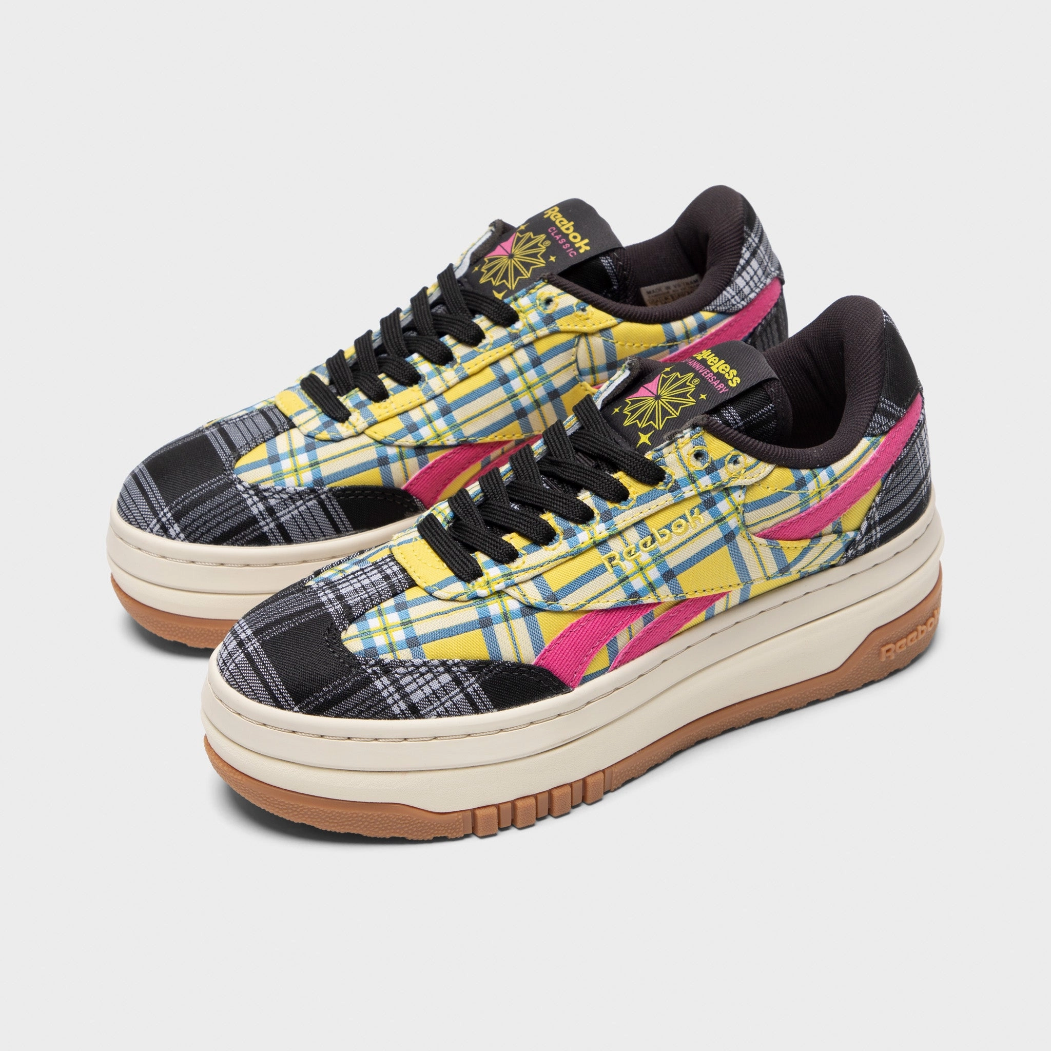 Reebok Women's Campio Extra / Cher & Dee Plaid Uni Life Step Relief