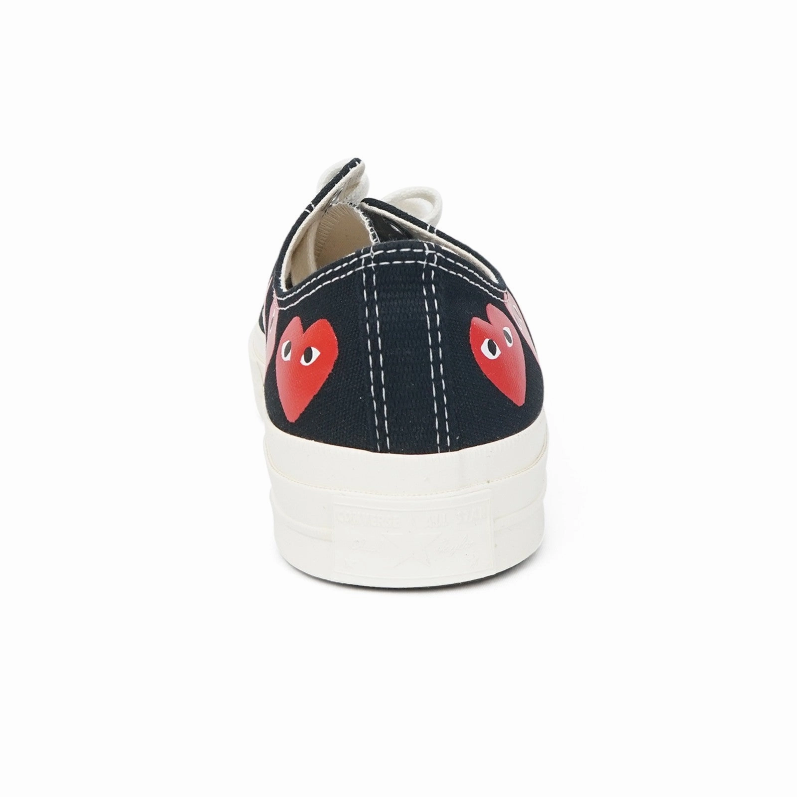 Converse x Comme des Gar?ons PLAY Chuck Taylor '70 All Star Low Black Multi Heart Men's Shoes AZ-K126-001-1 Dynamic Design Comfortable bend