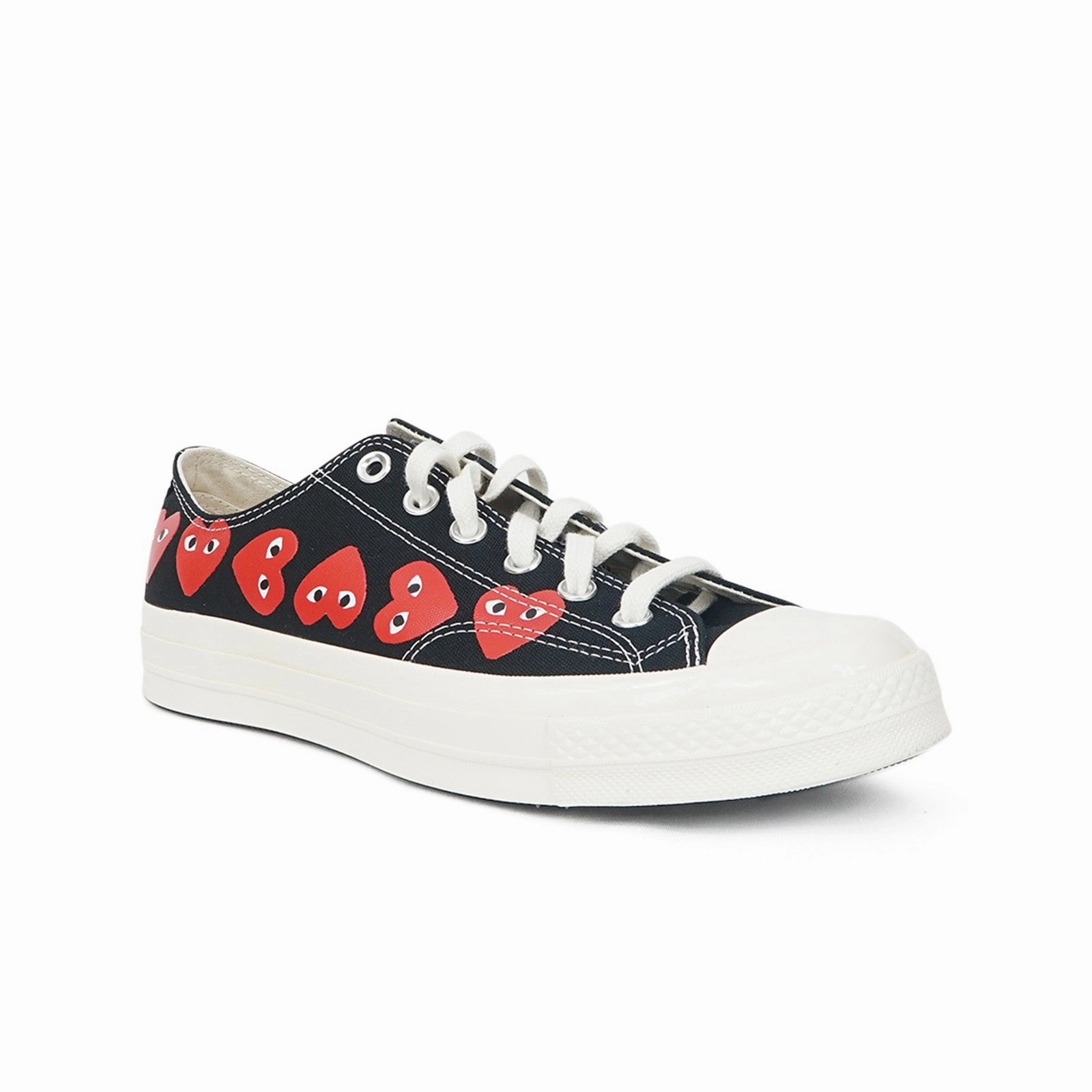Youth Style Converse x Comme des Gar?ons PLAY Chuck Taylor '70 All Star Low Black Multi Heart Men's Shoes AZ-K126-001-1