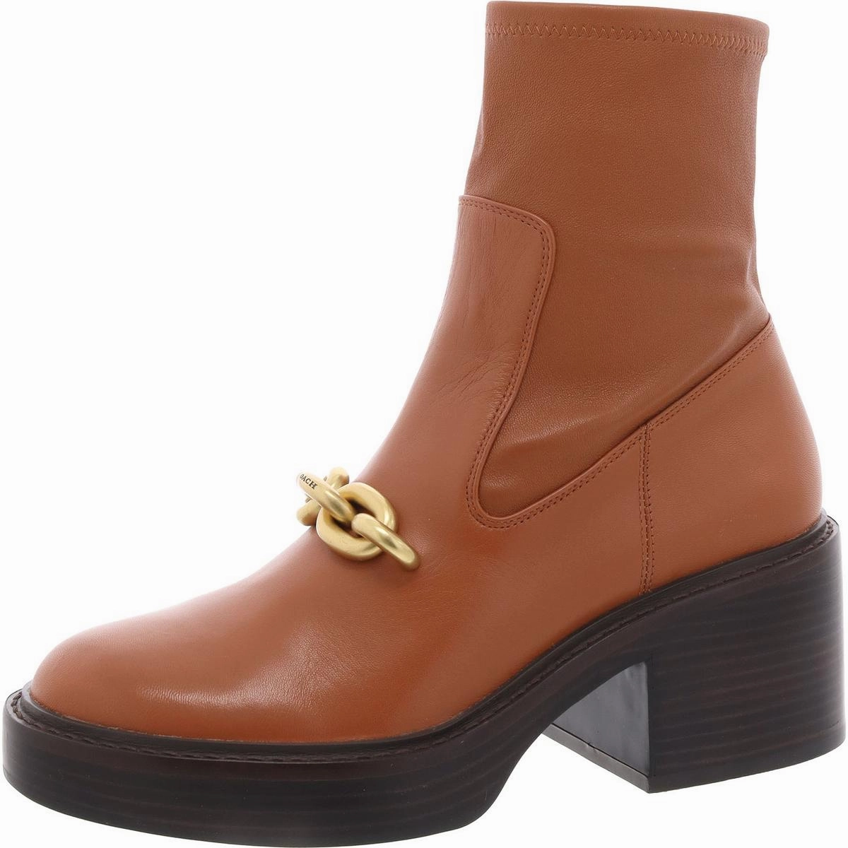 Mountain Climbing Kenna Womens Leather Block Heel Motorcycle Boots