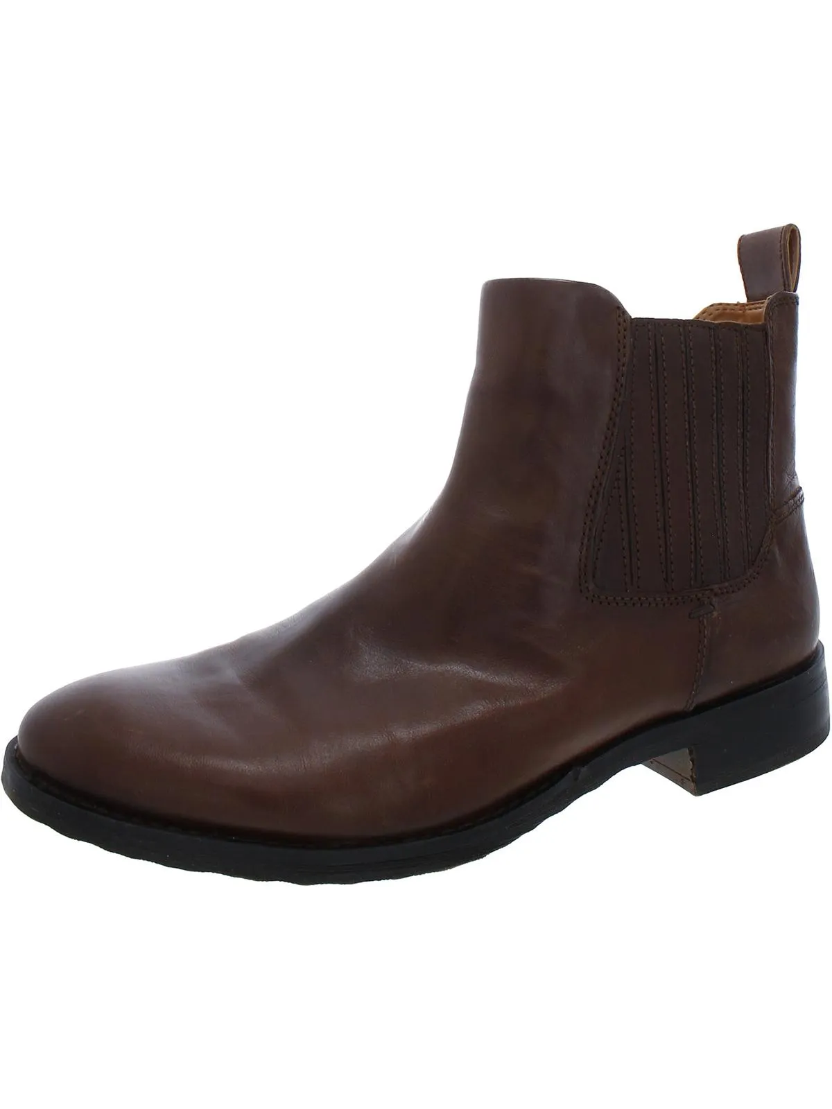 Sleek Finish Performance Wear Linc Womens Leather Ankle Chelsea Boots