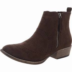 Daily Ready Outdoor Tested Lisette Womens Double Zipper Faux Leather Ankle Boots