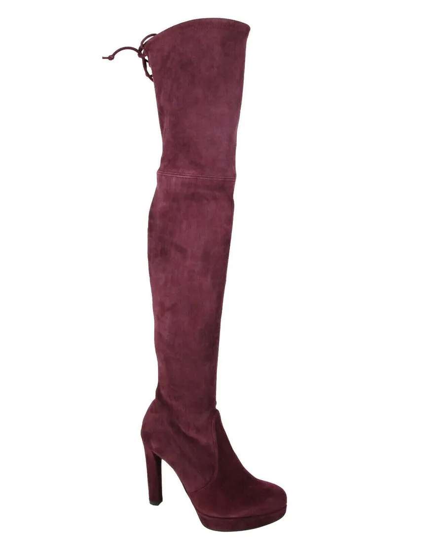 Stuart Weitzman Women's  Suede Over-the-knee Platform Boot Classic Color Classic Appeal