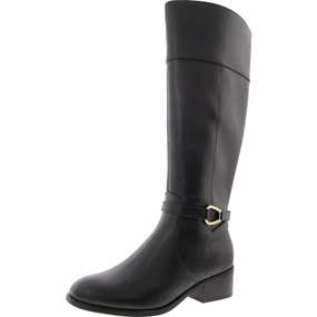 BNDENIE3 Womens Buckle Manmade Knee-High Boots Rugged Built Outdoor Trek