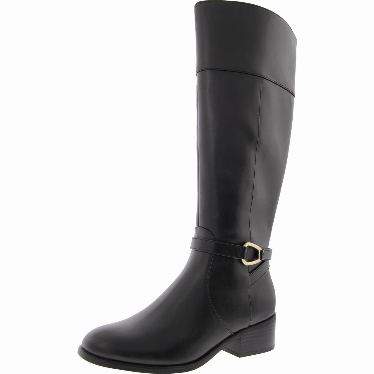 BNDENIE3 Womens Buckle Manmade Knee-High Boots Rugged Built Outdoor Trek