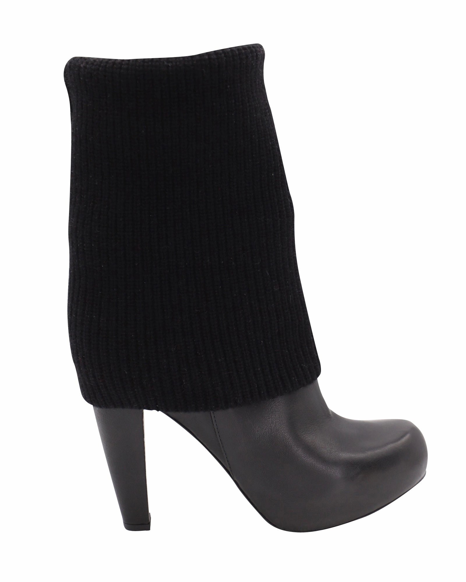 Smooth Soles Low Profile Winter Walker Loeffler Randall Wendy Sock Boots in Black Leather