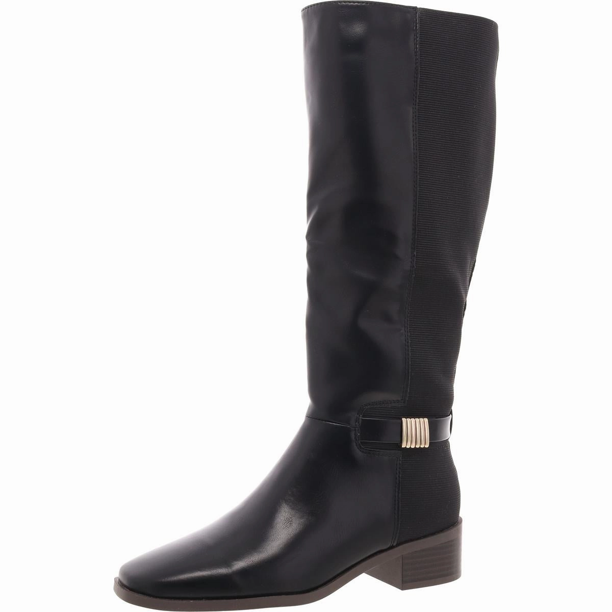 Ultimate Wear Londyn Womens Mixed Media Faux Leather Knee-High Boots