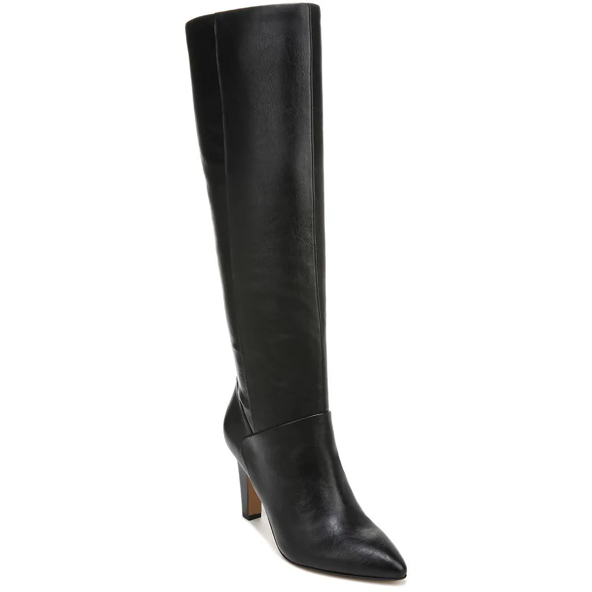 Koko Womens Faux Leather Wide Calf Knee-High Boots Flat Form Earth Tones