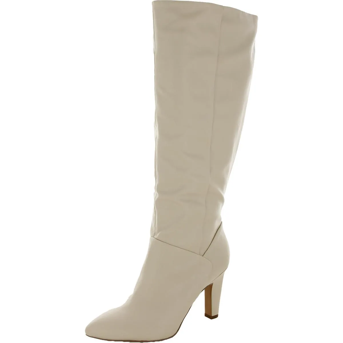 Koko Womens Faux Leather Wide Calf Knee-High Boots Transitional Look