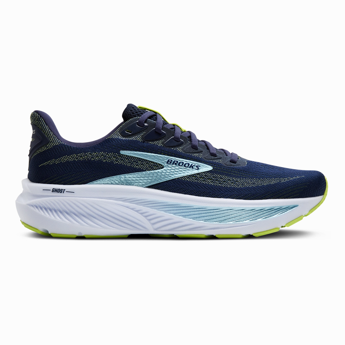 Brooks Ghost 17 Peacoat - Lime - Blue Superior Grip