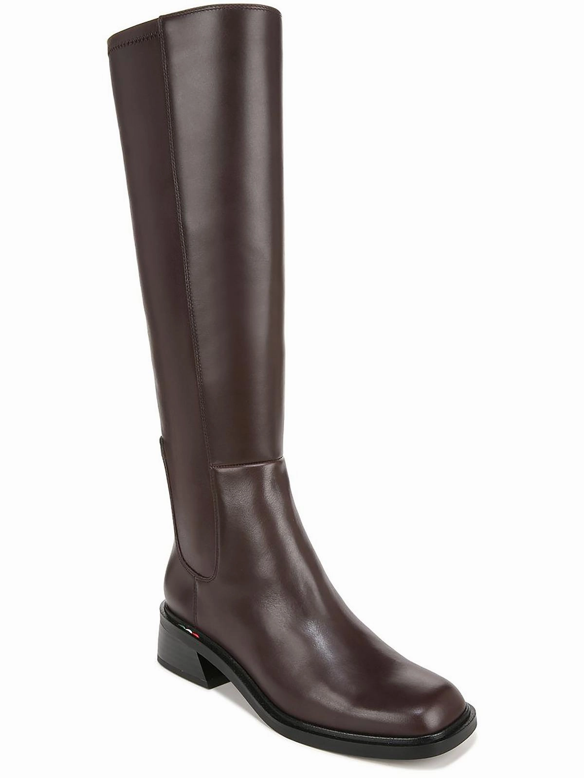 Giselle Womens Leather Square Toe Knee-High Boots Grippy Outsole Rough Terrain
