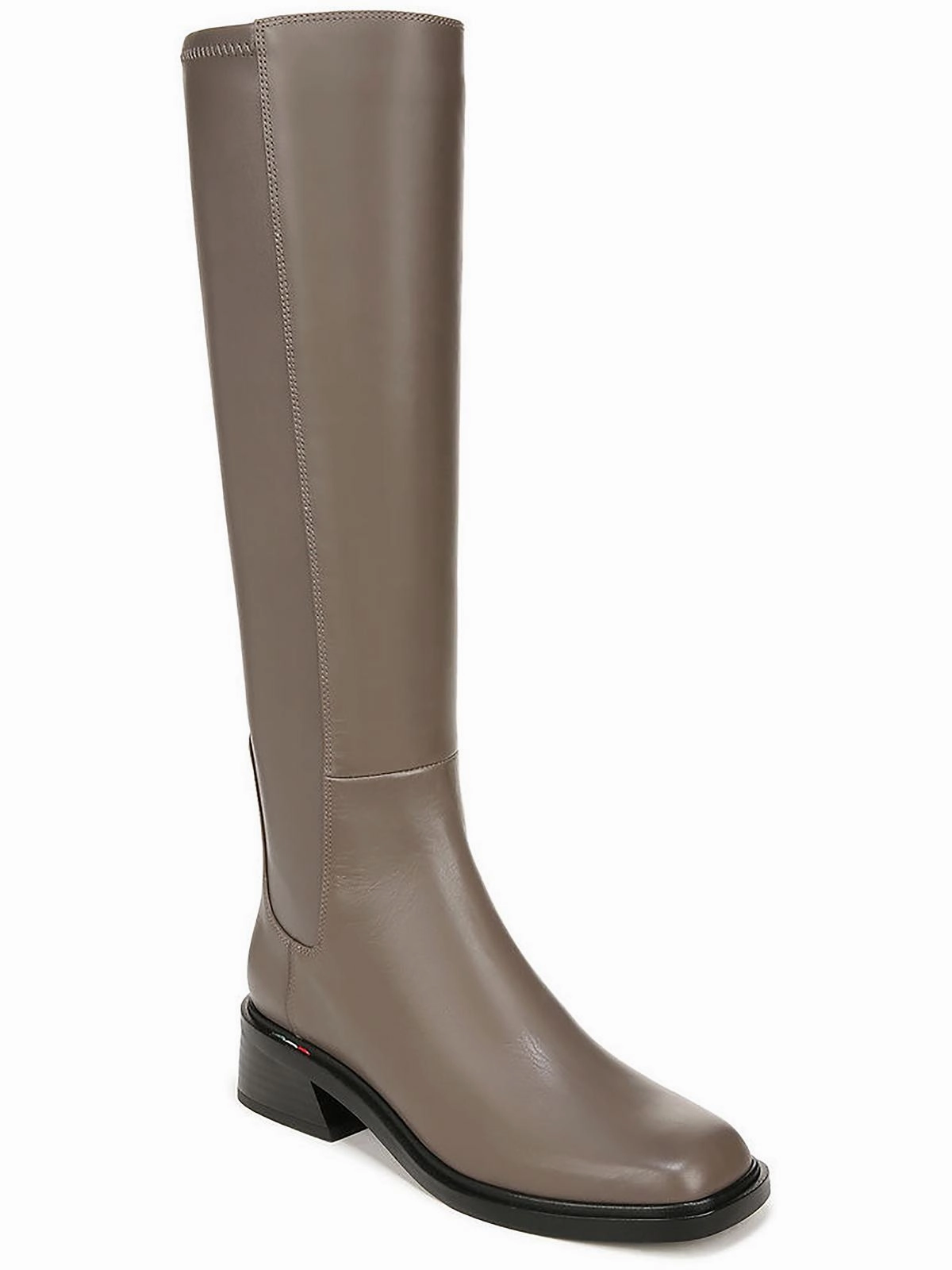 Giselle Womens Leather Square Toe Knee-High Boots Slim Profile Wear resistant
