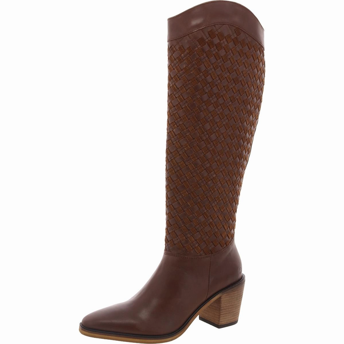 Abeny Womens Cut-Out Leather Knee-High Boots Flexible Frame Rough Terrain Trail Ready