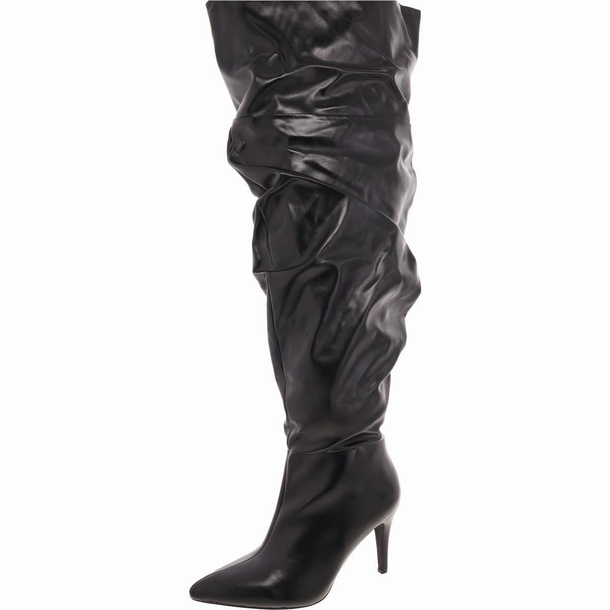 Breathable All Day Worker FTFSAH2202 Womens Zipper Man Made Thigh-High Boots
