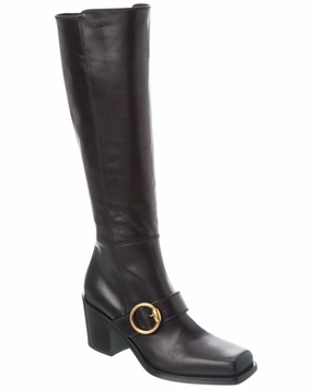 Mid Length Mesh Gianvito Rossi Wayne 60 Leather Knee-High Boot