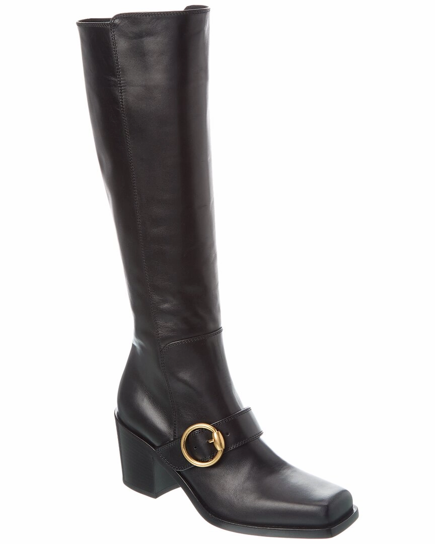 Mid Length Mesh Gianvito Rossi Wayne 60 Leather Knee-High Boot